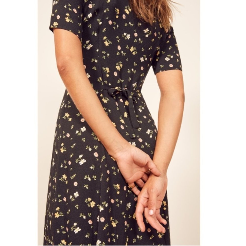 Reformation Locklin NWT Venezia Midi Dress SZ 0 - Picture 7 of 16